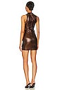view 4 of 4 Theresa Lace Up Dress in Bronze Metallic