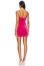 view 3 of 4 Erika Feather Trim Mini Dress in Hot Pink