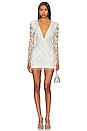 view 1 of 4 Nia Sequin Fringe Dress in White