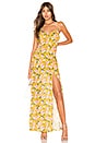 view 1 of 3 Lorie Slit Maxi Dress in Yellow Floral