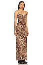 view 2 of 4 Dexi Maxi Dress in Brown Leopard