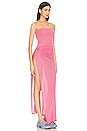 view 2 of 4 ROBE MAXI LORIE STRAPLESS in Pink Metallic
