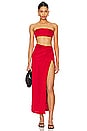 view 1 of 3 Karolyna Maxi Skirt Set in Red