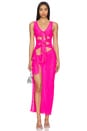 view 1 of 3 Nelly Sheer Maxi Dress in Hot Pink