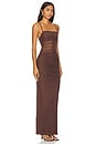 view 2 of 3 VESTIDO CELESTE in Chocolate Brown