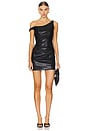 view 1 of 3 Lennon Faux Leather Dress in Black