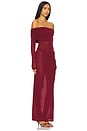 view 2 of 3 Chantal Sheer Gown in Burgundy
