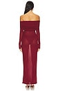 view 3 of 3 Chantal Sheer Gown in Burgundy
