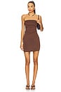 view 1 of 3 Kelia Strapless Mini Dress in brown
