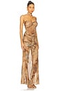 view 3 of 4 Britlee Maxi Dress in Brown Leopard Multi