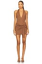 view 1 of 3 Chloe Halter Mini Dress in Brown