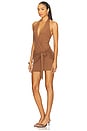 view 2 of 3 Chloe Halter Mini Dress in Brown