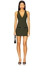 view 1 of 3 Patrice Belted Mini Dress in Army Green