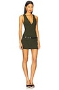 view 2 of 3 Patrice Belted Mini Dress in Army Green