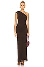 view 1 of 4 Vestido longo Fleur in Dark Brown