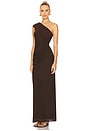 view 3 of 4 Vestido longo Fleur in Dark Brown