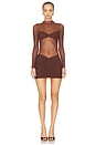 view 1 of 3 Carolina Mini Dress in Chocolate
