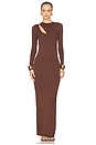 view 1 of 3 Adelina Maxi Dress in Brown