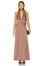 view 1 of 3 Bethany Halter Gown in Mocha