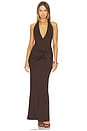 view 1 of 3 Chloe Halter Maxi Dress in Brown