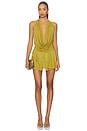 view 1 of 3 Katsia Mini Dress in Chartreuse