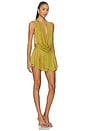 view 2 of 3 Katsia Mini Dress in Chartreuse