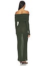 view 3 of 3 Chantal Sheer Gown in Dark Green