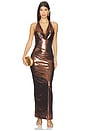 view 1 of 4 Mannie Maxi Dress in Bronze Metallic