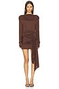 view 1 of 3 Miram Mini Dress In Dark Brown in Dark Brown