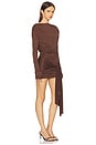 view 2 of 3 Miram Mini Dress In Dark Brown in Dark Brown