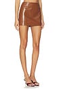 view 5 of 8 Nadira Faux Leather Skirt Set in Brown