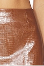 view 8 of 8 Nadira Faux Leather Skirt Set in Brown