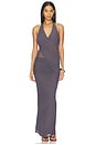 view 1 of 4 Dynasty Halter Maxi Dress in Dark Grey