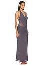 view 2 of 4 Dynasty Halter Maxi Dress in Dark Grey