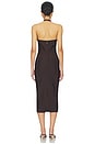 view 3 of 3 Kass Bandage Midi Dress in Brown