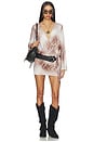 view 4 of 4 Maree Drape Mini Dress in Brown Multi