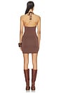 view 3 of 4 Blanche Halter Mini Dress in Brown