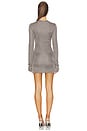 view 4 of 5 Calantha Long Sleeve Mini Dress in Gunmetal