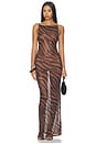 view 1 of 3 VESTIDO RIVI in Brown Zebra