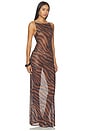 view 2 of 3 VESTIDO RIVI in Brown Zebra