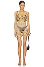 view 1 of 4 VESTIDO ZURI in Gold