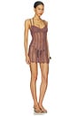 view 2 of 4 VESTIDO MAGNOLIA in Burgundy Metallic