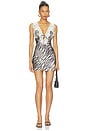 view 1 of 3 Saanvi Mini Dress in Zebra Print