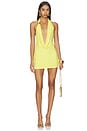 view 1 of 3 Blaise Halter Mini Dress in Yellow