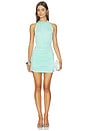 view 1 of 3 Chriselle Halter Mini Dress in Seafoam Green