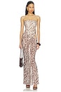 view 1 of 3 Kensington Strapless Maxi Dress in Zebra