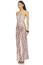 view 2 of 3 Kensington Strapless Maxi Dress in Zebra