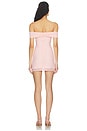 view 3 of 4 Ruchika Off Shoulder Mini Dress in Peach