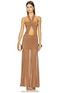 view 1 of 3 VESTIDO CALLISTA in Brown