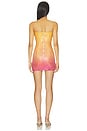 view 3 of 4 Odezza Strapless Mini Dress in Orange Sunset